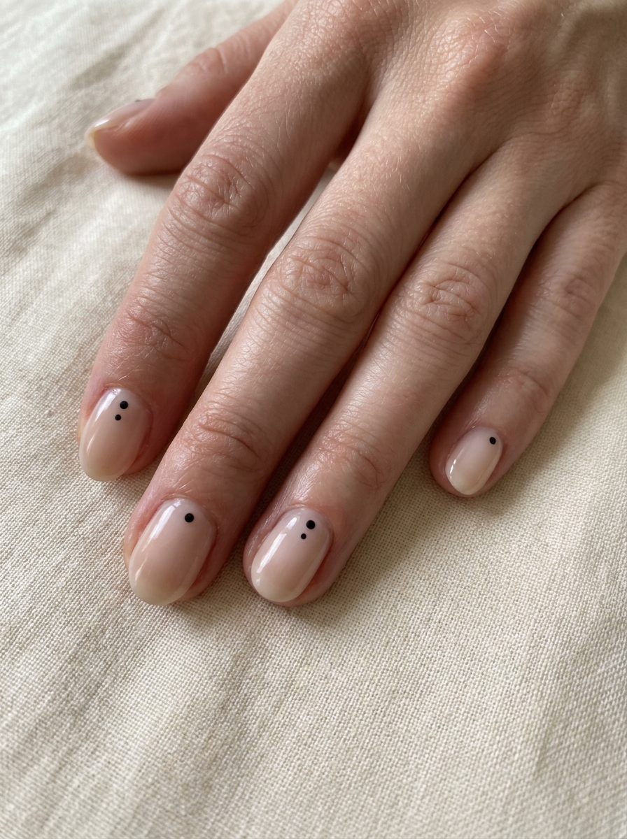 Tiny Dot Nails als Einfache Nageldesigns Inspiration 2026